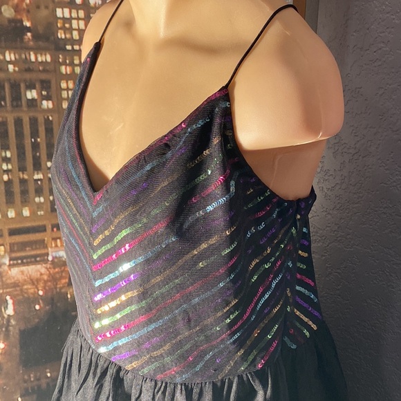 AQUA - dress: rainbow mesh top w black tutu skirt, straps have been adj. - 12 - Picture 11 of 16